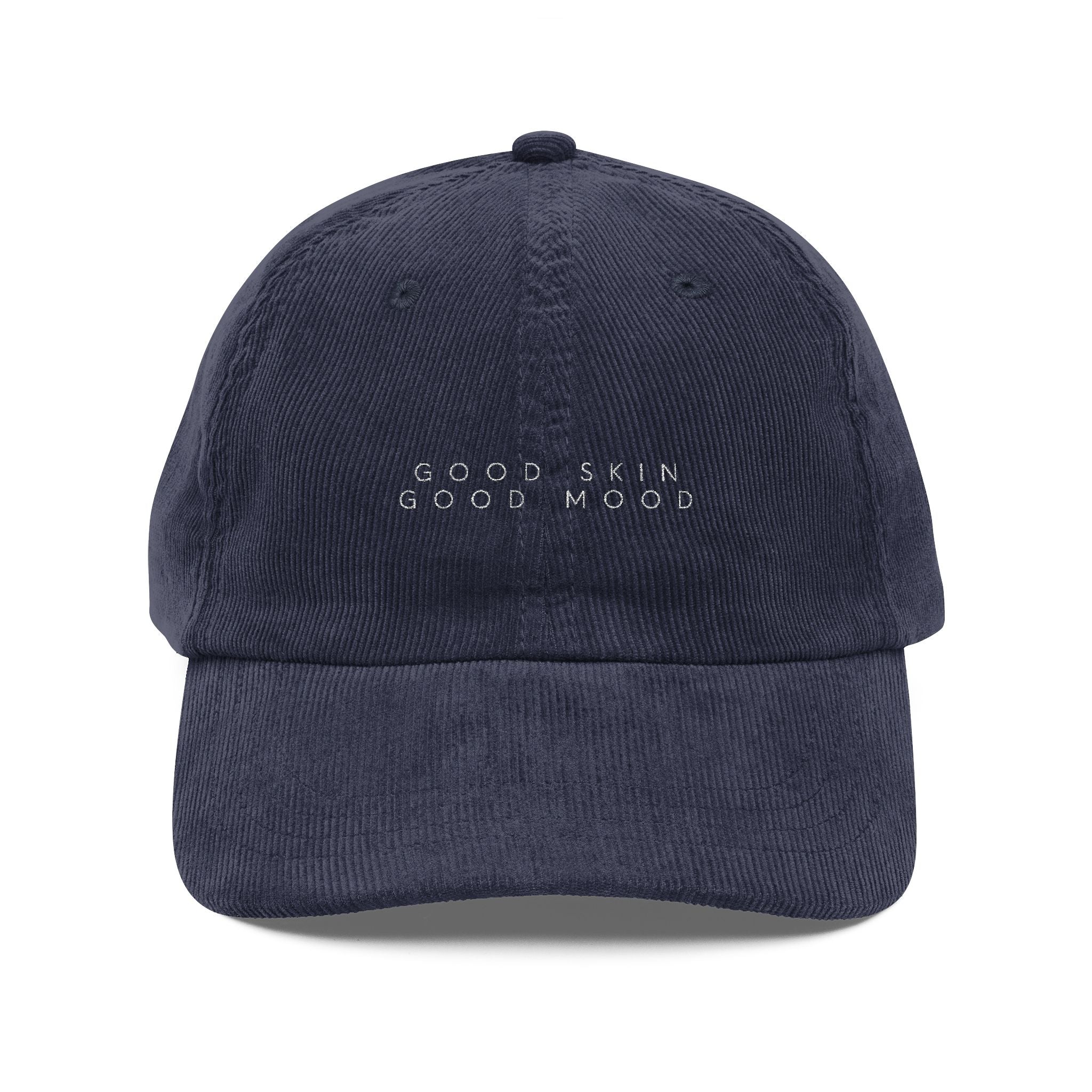 Opal Skin Haus "Good Skin Good Mood" Vintage Embroidered Corduroy Cap