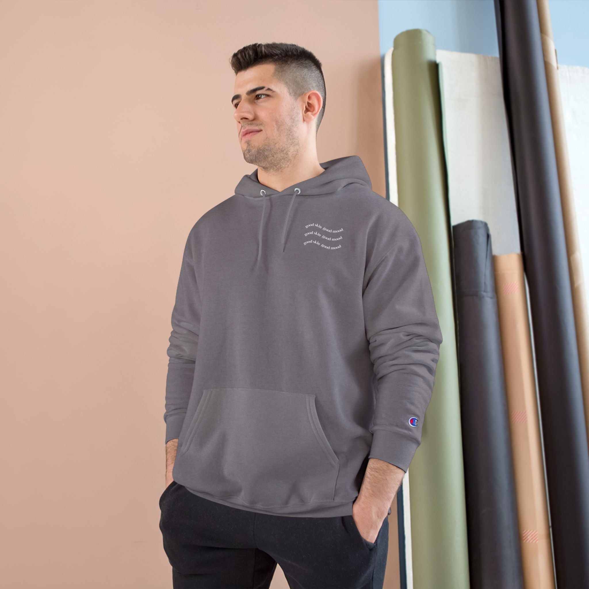Opal Skin Haus Champion Hoodie "Good Skin Good Mood"