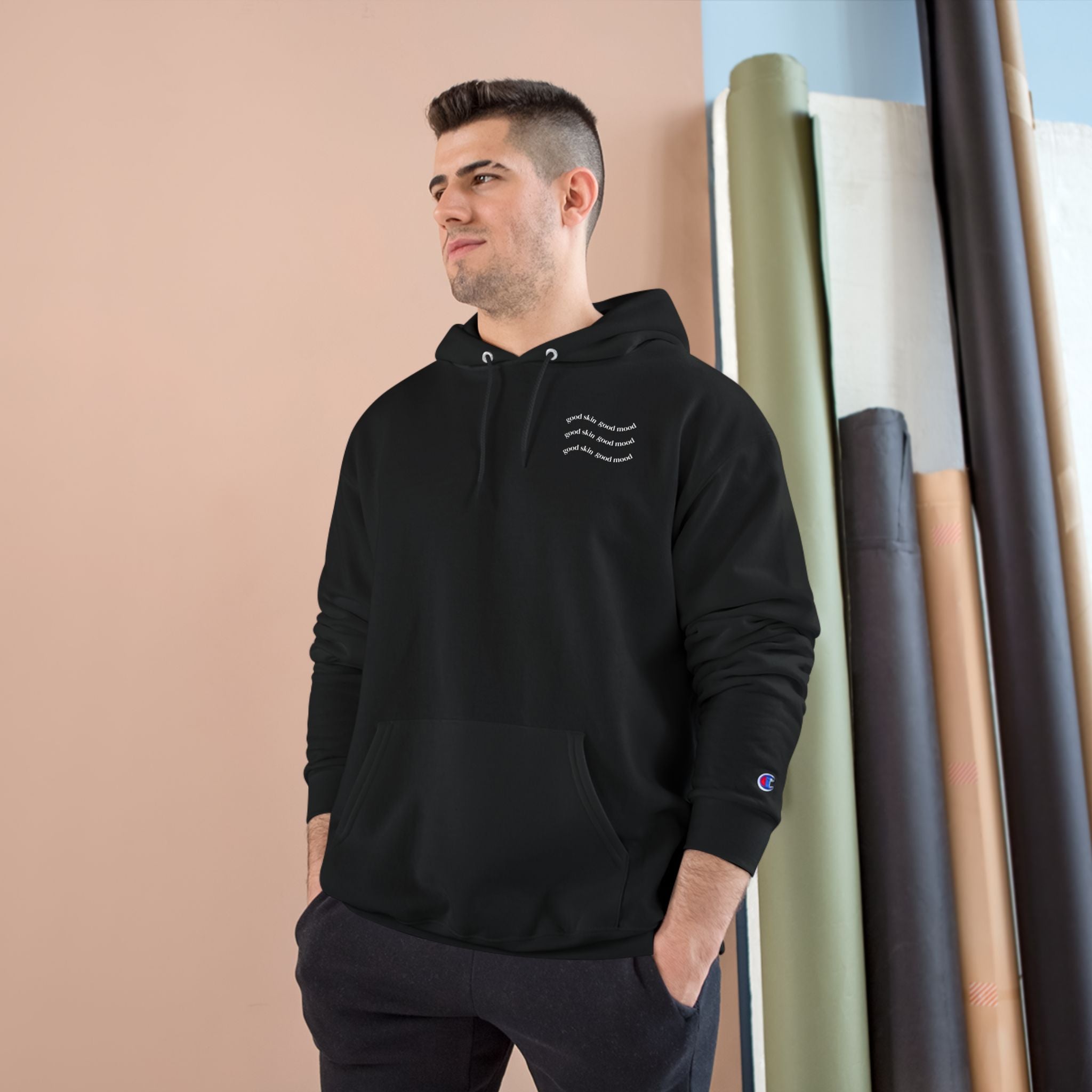 Opal Skin Haus Champion Hoodie "Good Skin Good Mood"