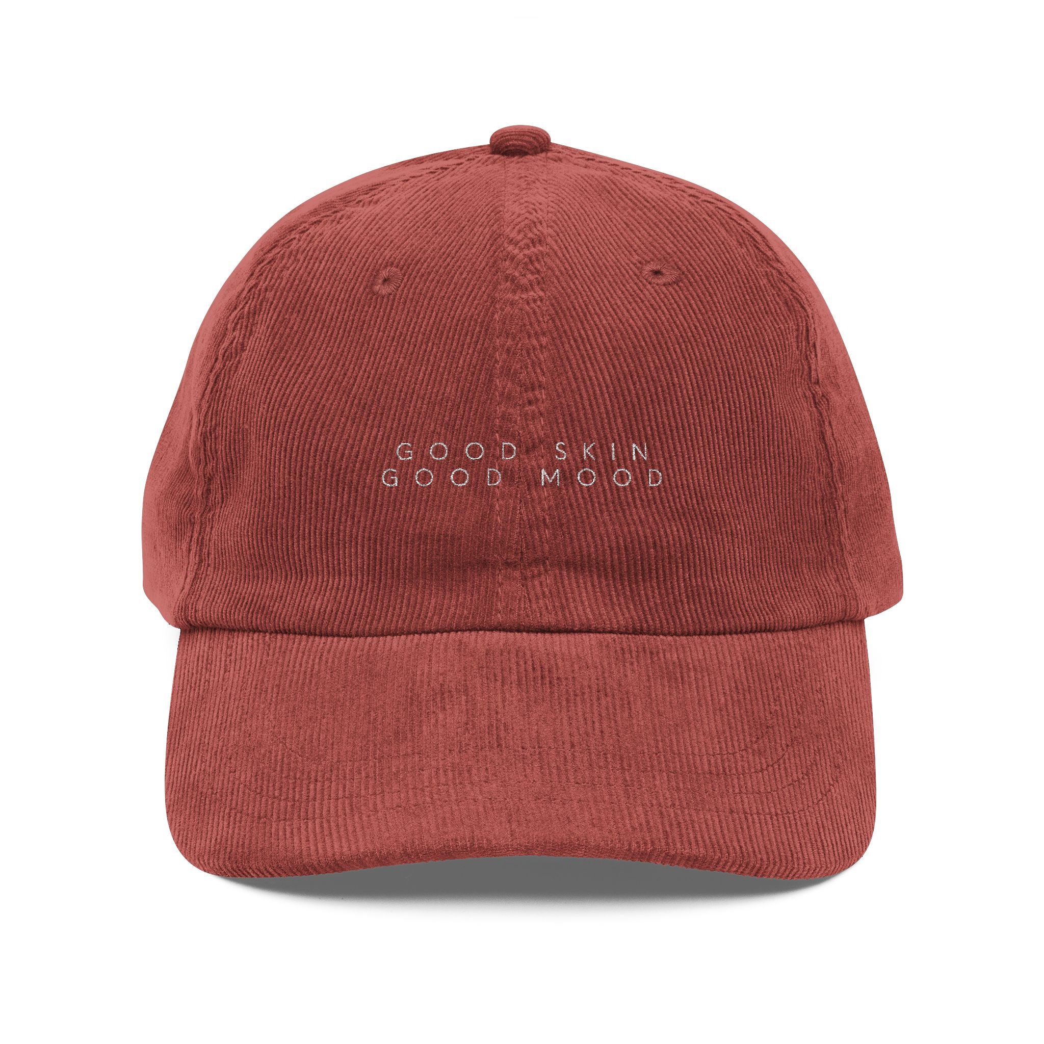 Opal Skin Haus "Good Skin Good Mood" Vintage Embroidered Corduroy Cap