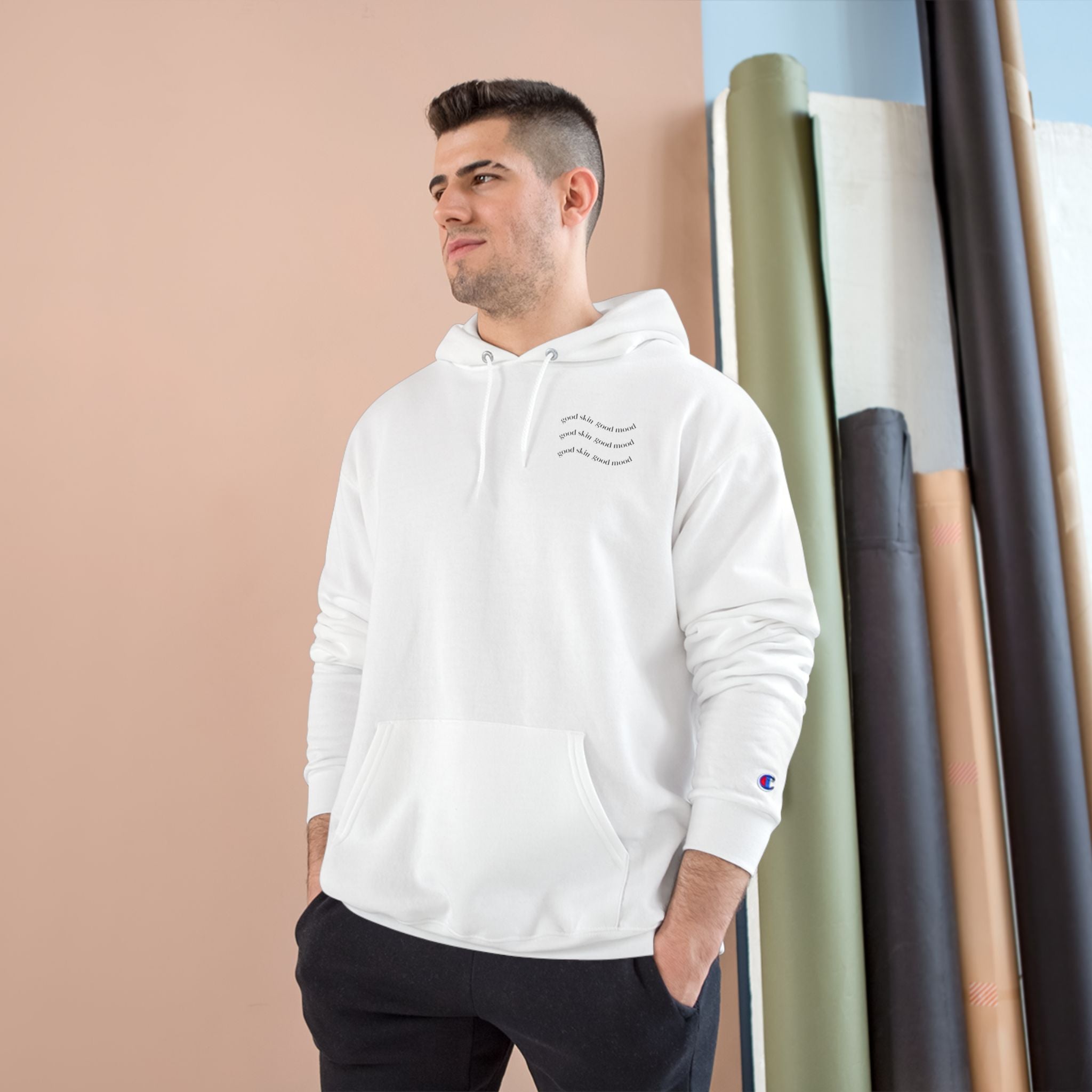 Opal Skin Haus Champion Hoodie "Good Skin Good Mood"